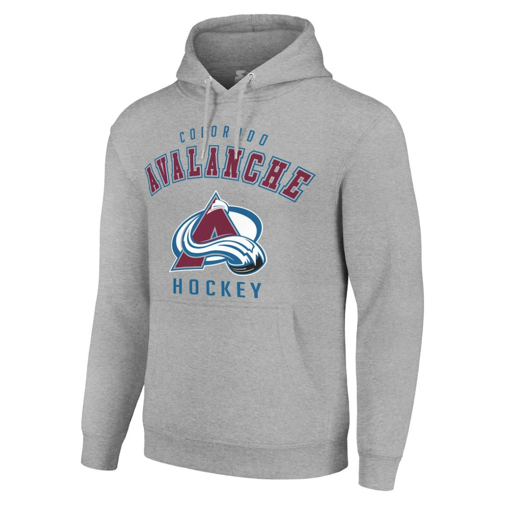 Colorado Avalanche Starter Logo Pullover Hoodie - Heather Gray Hoodies