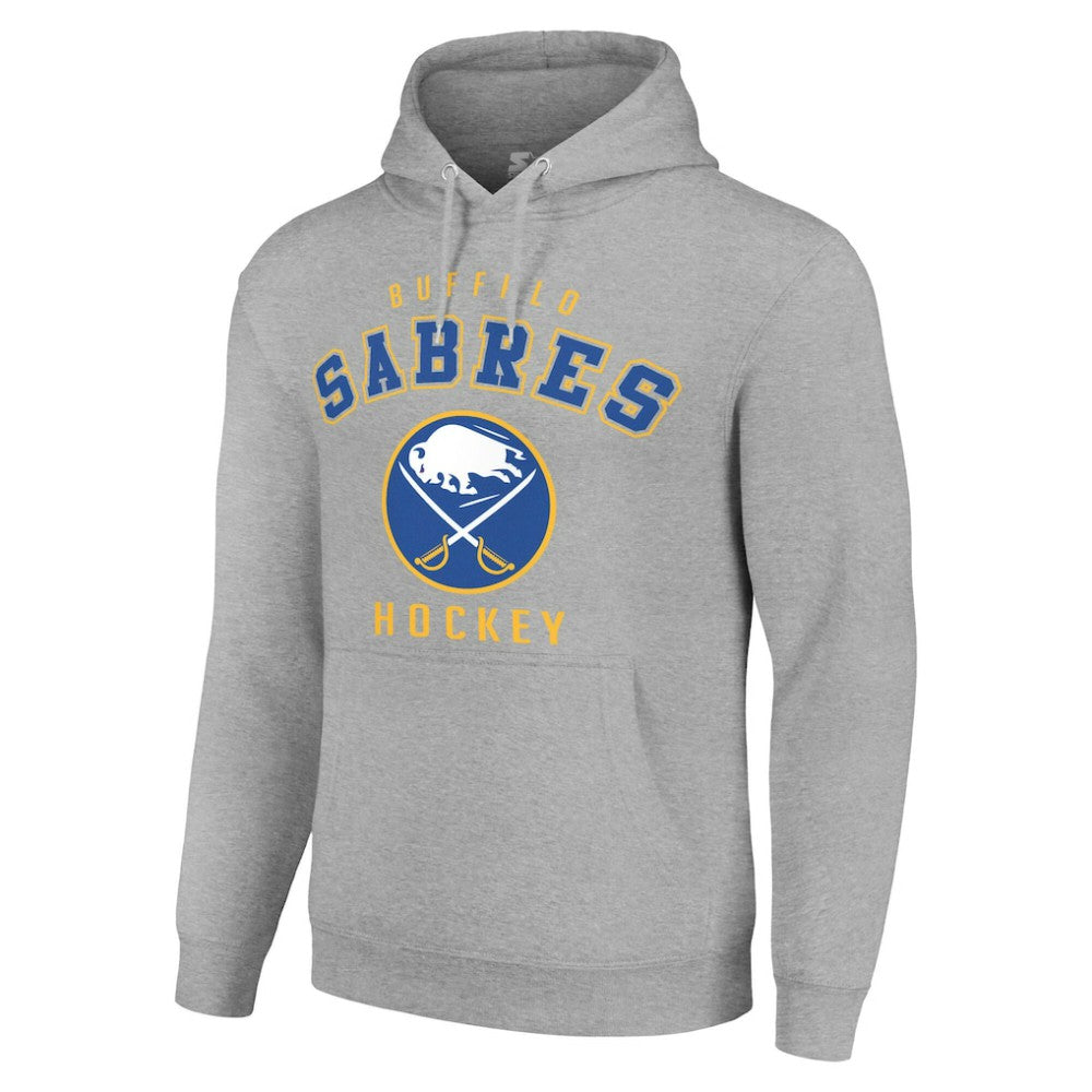 Buffalo Sabres Starter Logo Pullover Hoodie - Heather Gray Hoodies