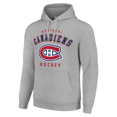 Montreal Canadiens Starter Logo Pullover Hoodie - Heather Gray Hoodies