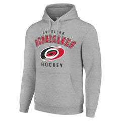Carolina Hurricanes Starter Logo Pullover Hoodie - Heather Gray Hoodies