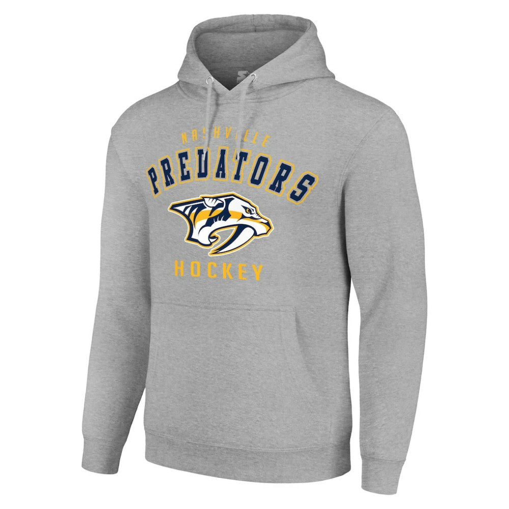Nashville Predators Starter Logo Pullover Hoodie - Heather Gray Hoodies