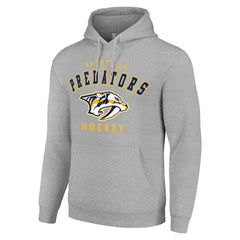 Nashville Predators Starter Logo Pullover Hoodie - Heather Gray Hoodies