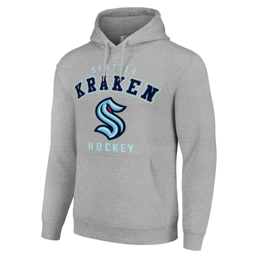 Seattle Kraken Starter Logo Pullover Hoodie - Heather Gray Hoodies