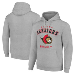 Ottawa Senators Starter Logo Pullover Hoodie - Heather Gray Hoodies