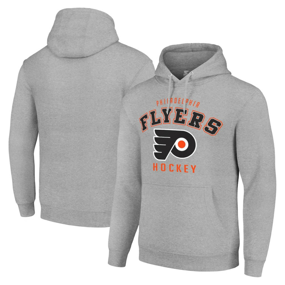 Philadelphia Flyers Starter Logo Pullover Hoodie - Heather Gray Hoodies