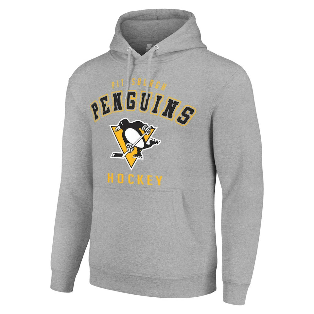 Pittsburgh Penguins Starter Logo Pullover Hoodie - Heather Gray Hoodies
