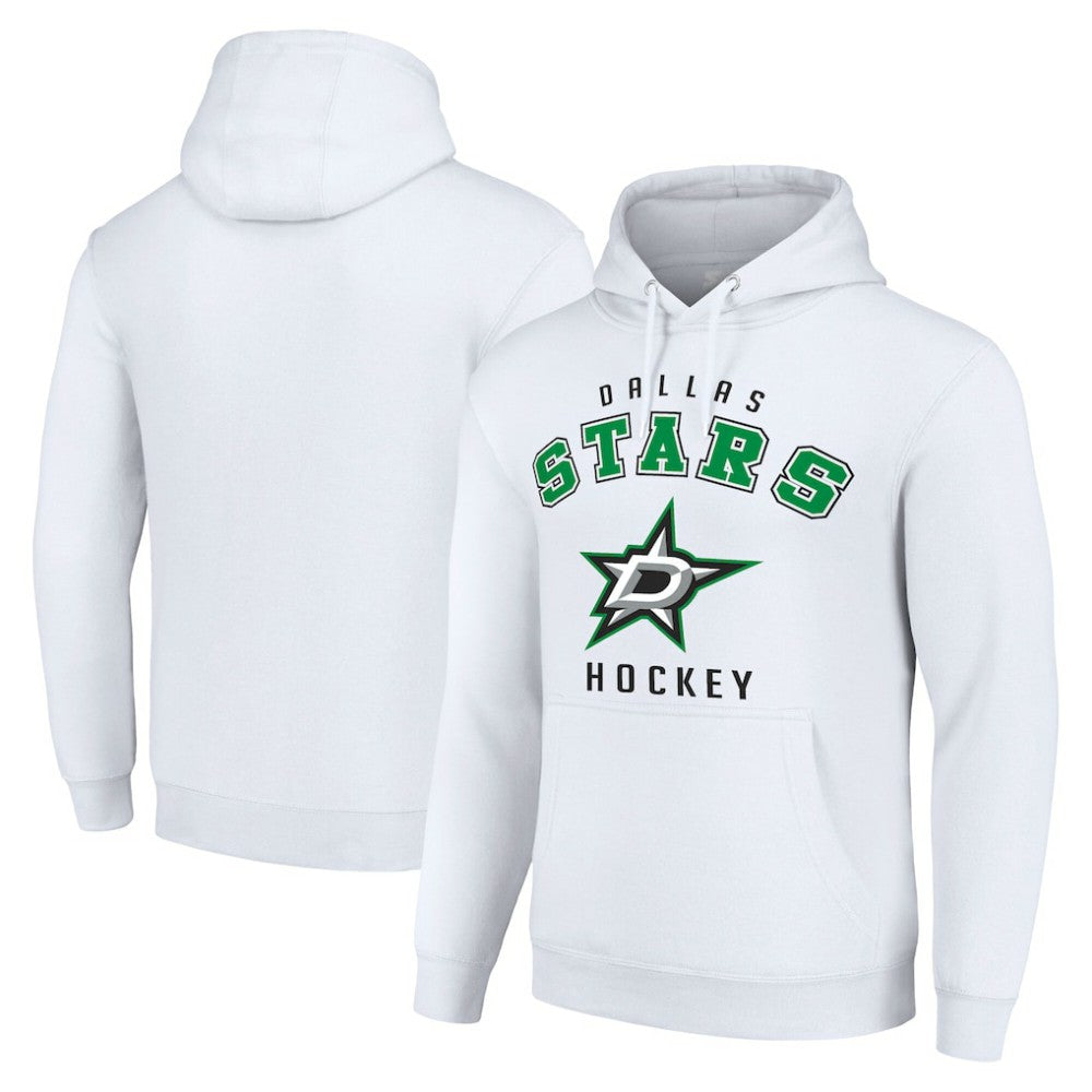 Dallas Stars Starter Logo Pullover Hoodie - White Hoodies