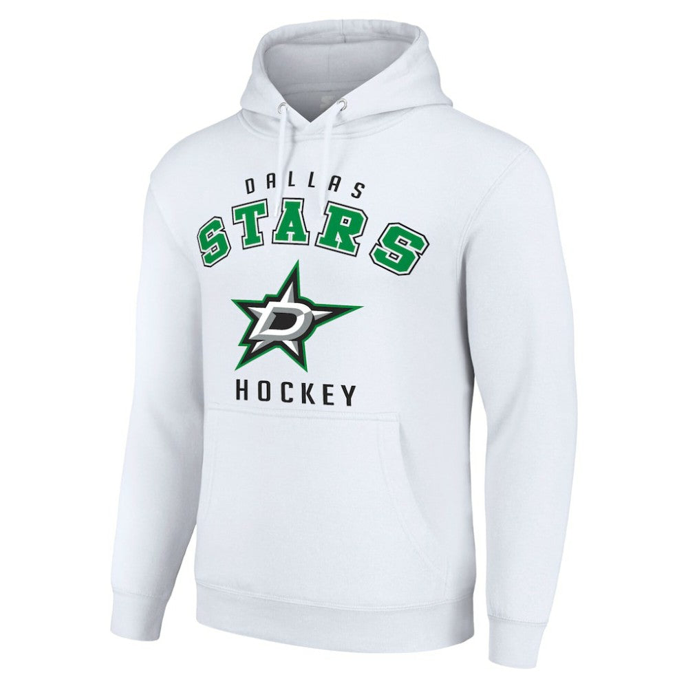 Dallas Stars Starter Logo Pullover Hoodie - White Hoodies