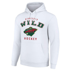 Minnesota Wild Starter Logo Pullover Hoodie - White Hoodies