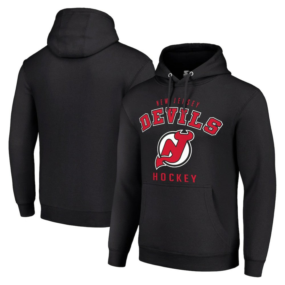 New Jersey Devils Starter Logo Pullover Hoodie - Black Jerseys