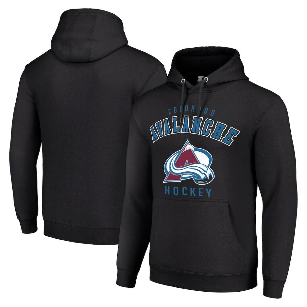 Colorado Avalanche Starter Logo Pullover Hoodie - Black Hoodies