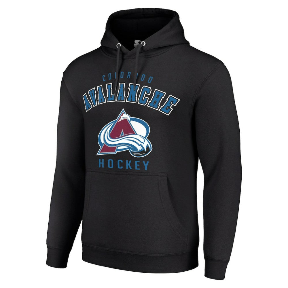 Colorado Avalanche Starter Logo Pullover Hoodie - Black Hoodies