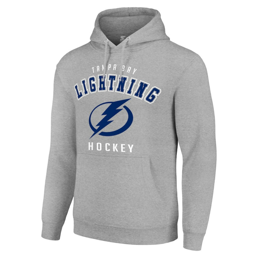 Tampa Bay Lightning Starter Logo Pullover Hoodie - Heather Gray Hoodies