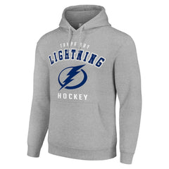 Tampa Bay Lightning Starter Logo Pullover Hoodie - Heather Gray Hoodies