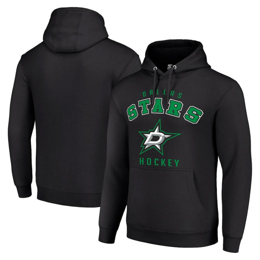 Dallas Stars Starter Logo Pullover Hoodie - Black Hoodies