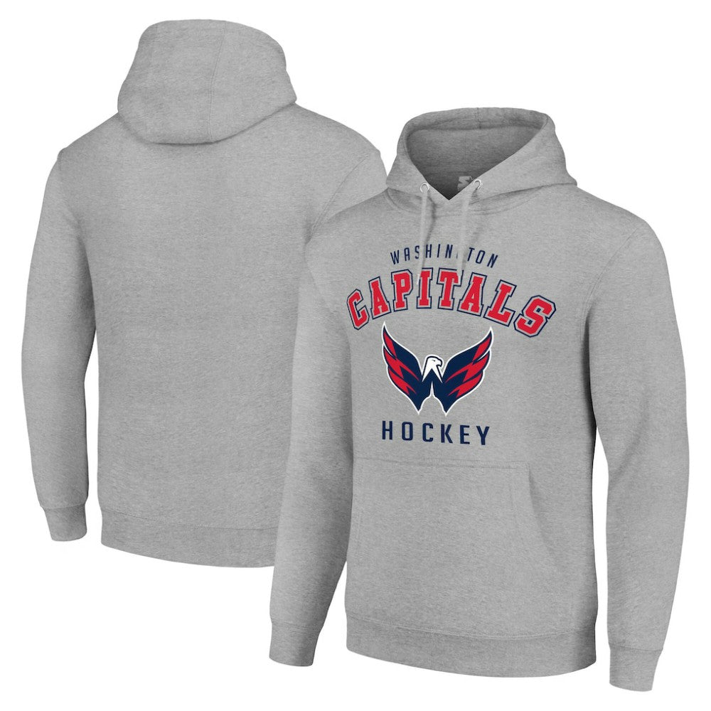 Washington Capitals Starter Logo Pullover Hoodie - Heather Gray Hoodies