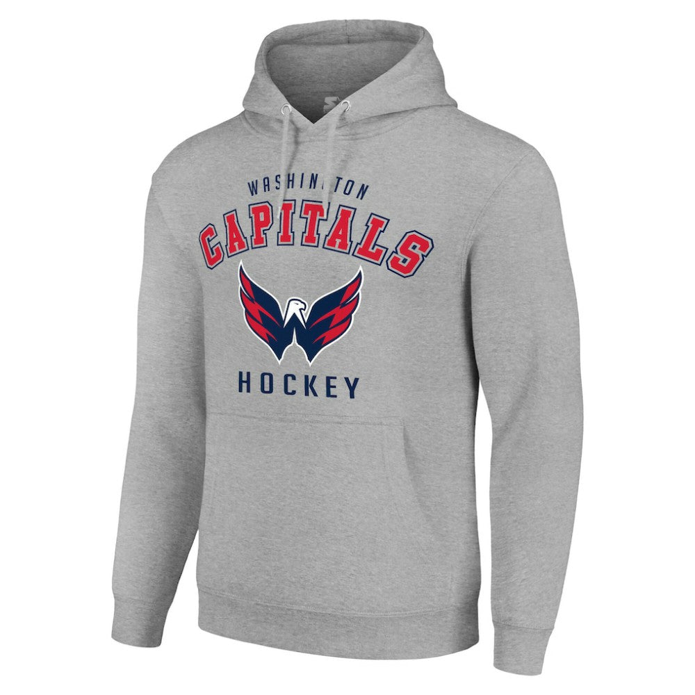 Washington Capitals Starter Logo Pullover Hoodie - Heather Gray Hoodies