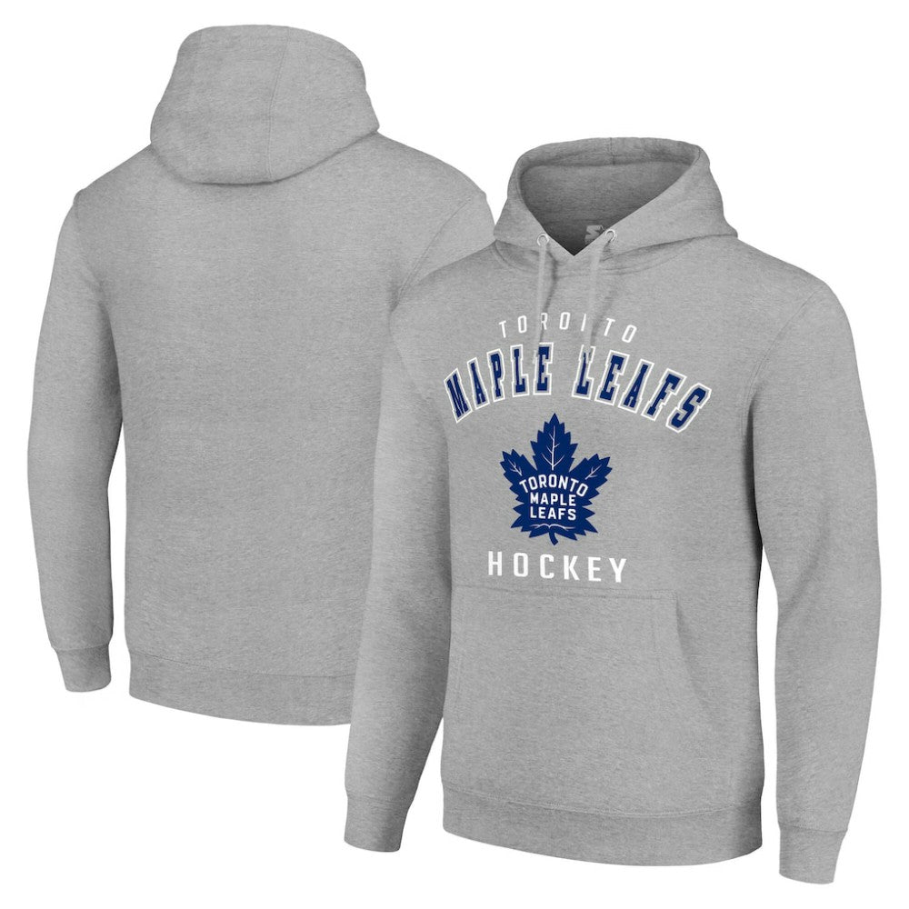 Toronto Maple Leafs Starter Logo Pullover Hoodie - Heather Gray Hoodies