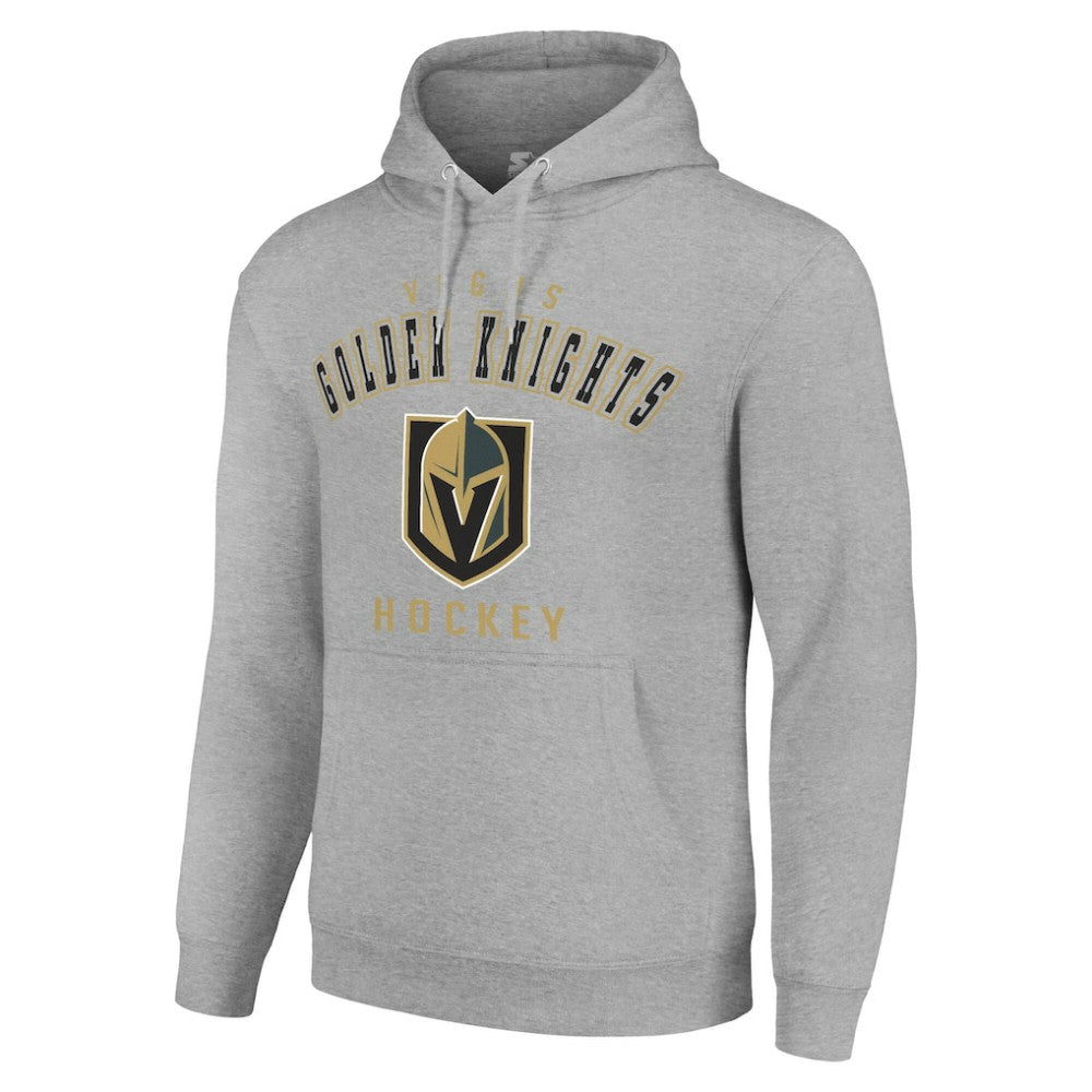 Vegas Golden Knights Starter Logo Pullover Hoodie - Heather Gray Hoodies