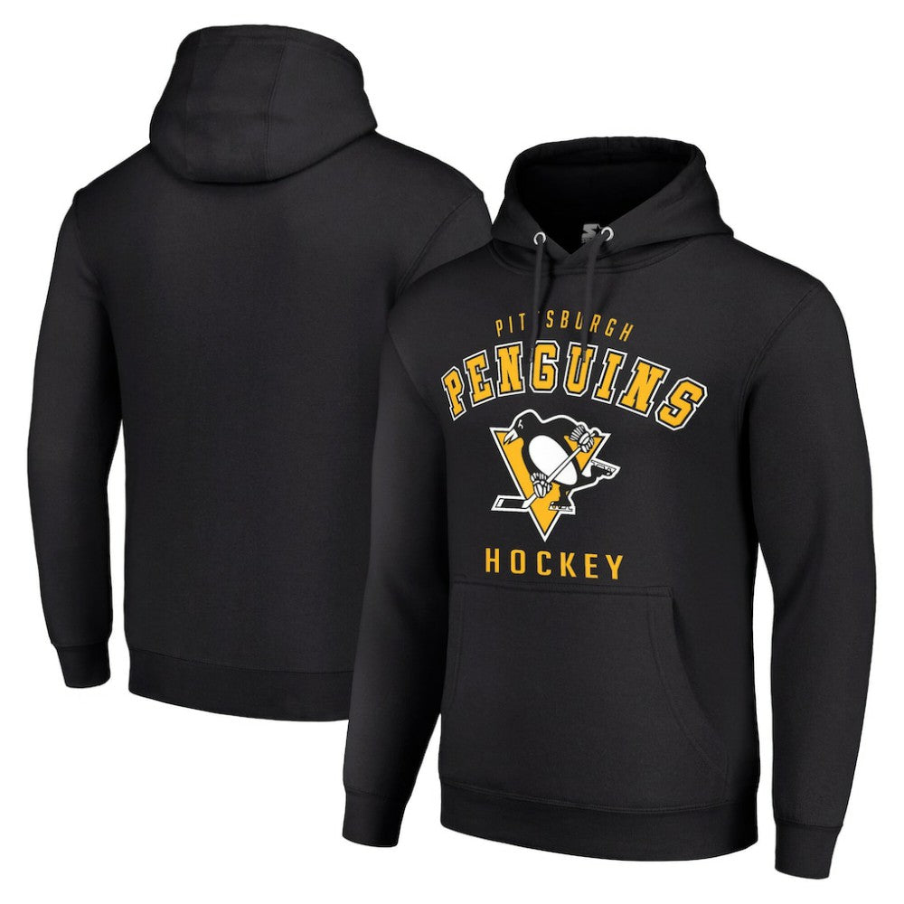 Pittsburgh Penguins Starter Logo Pullover Hoodie - Black Hoodies