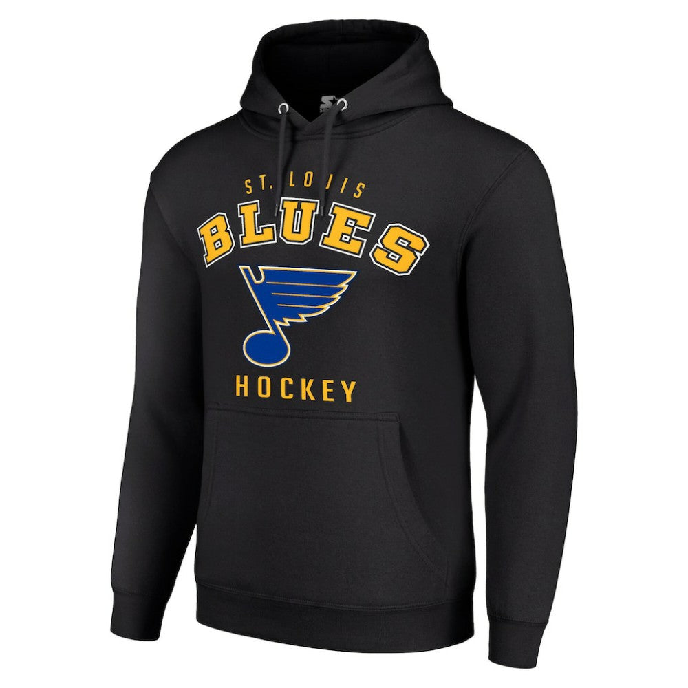 St. Louis Blues Starter Logo Pullover Hoodie - Black Hoodies