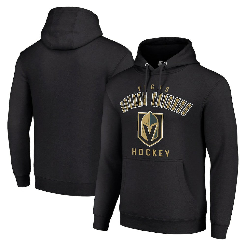 Vegas Golden Knights Starter Logo Pullover Hoodie - Black Hoodies