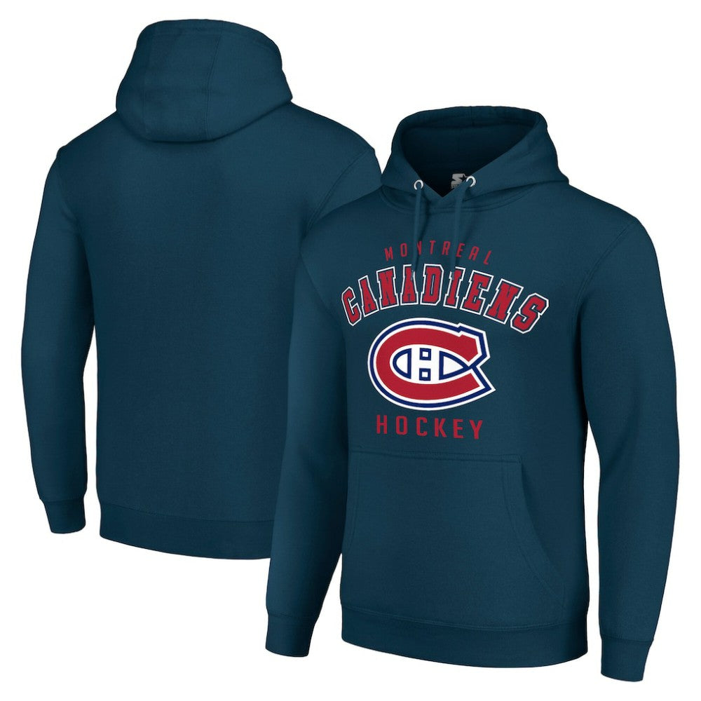 Montreal Canadiens Starter Logo Pullover Hoodie - Navy Hoodies
