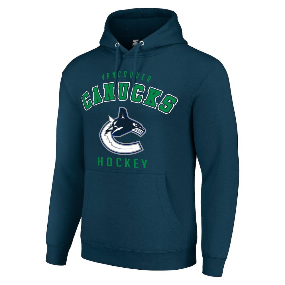 Vancouver Canucks Starter Logo Pullover Hoodie - Navy Hoodies
