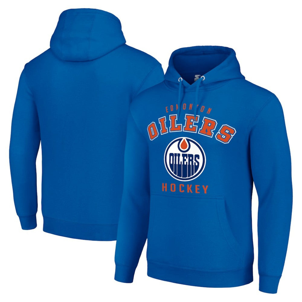 Edmonton Oilers Starter Logo Pullover Hoodie - Royal Hoodies