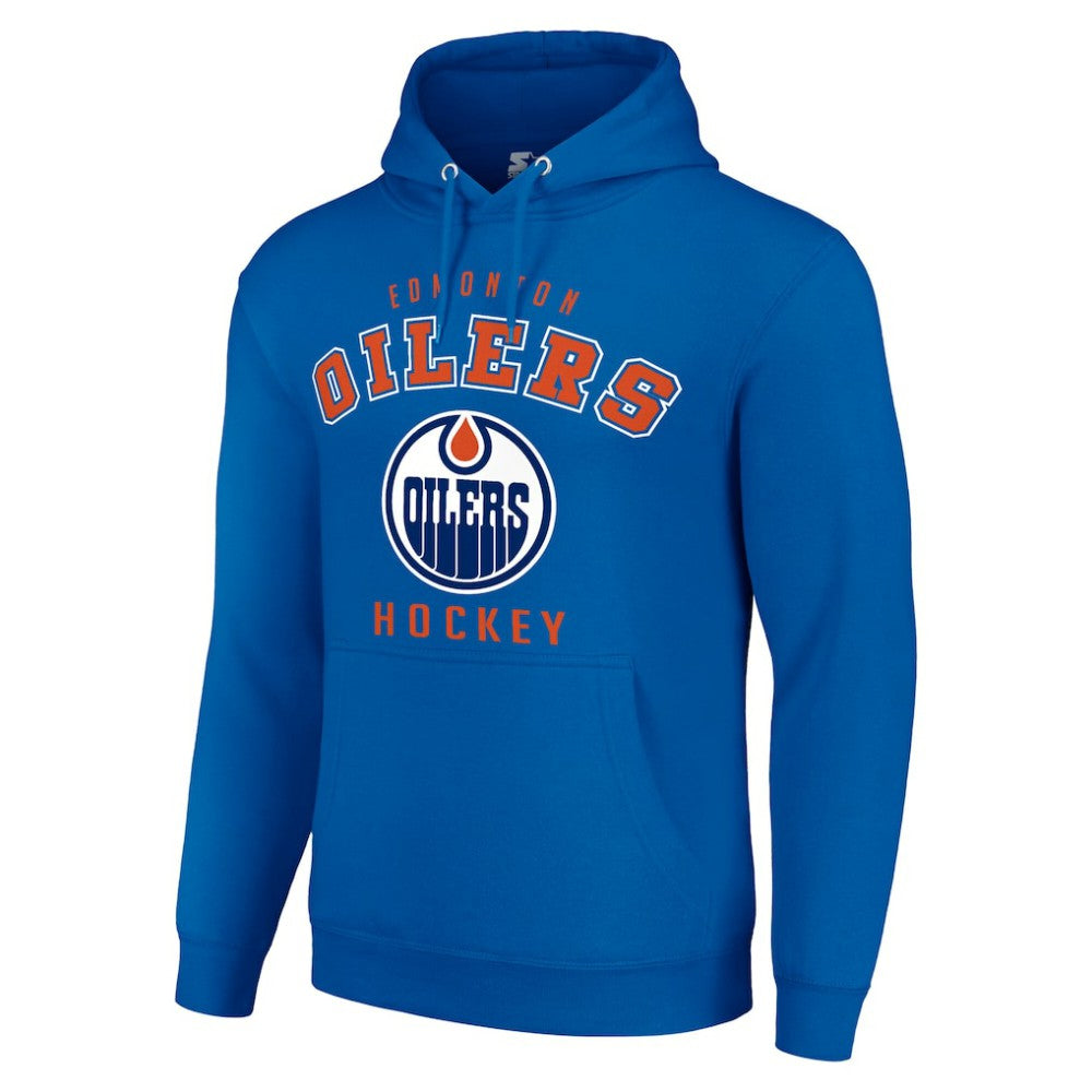 Edmonton Oilers Starter Logo Pullover Hoodie - Royal Hoodies
