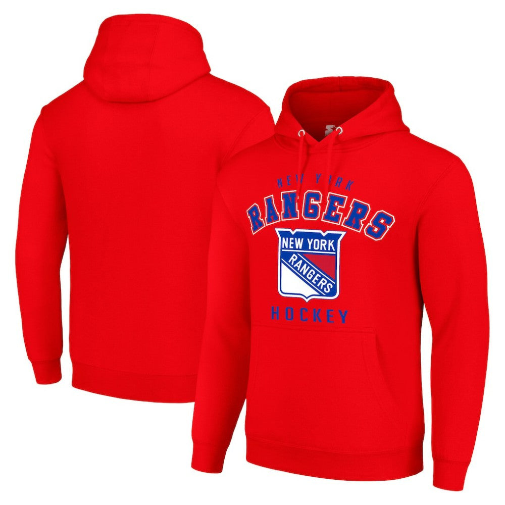 New York Rangers Starter Logo Pullover Hoodie - Red Hoodies