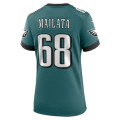 Jordan Mailata Philadelphia Eagles Women's Team Game Jersey - Midnight Green discount