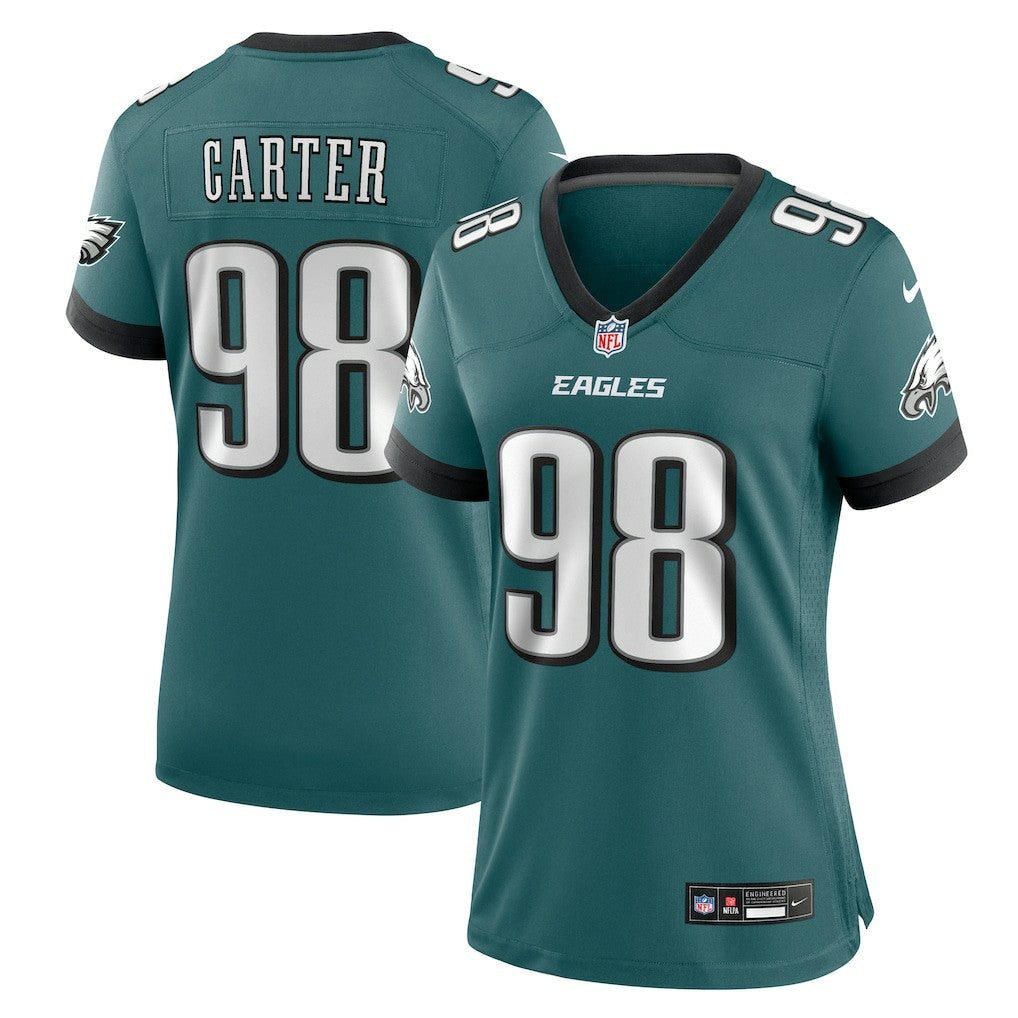 Jalen Carter Philadelphia Eagles Women's Team Game Jersey - Midnight Green discount