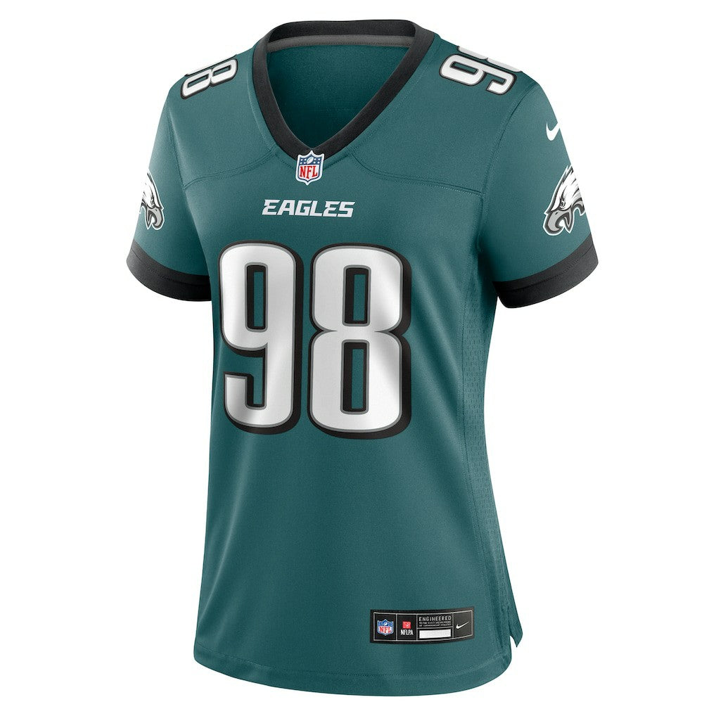 Jalen Carter Philadelphia Eagles Women's Team Game Jersey - Midnight Green discount