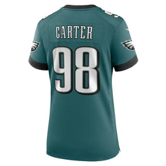 Jalen Carter Philadelphia Eagles Women's Team Game Jersey - Midnight Green discount