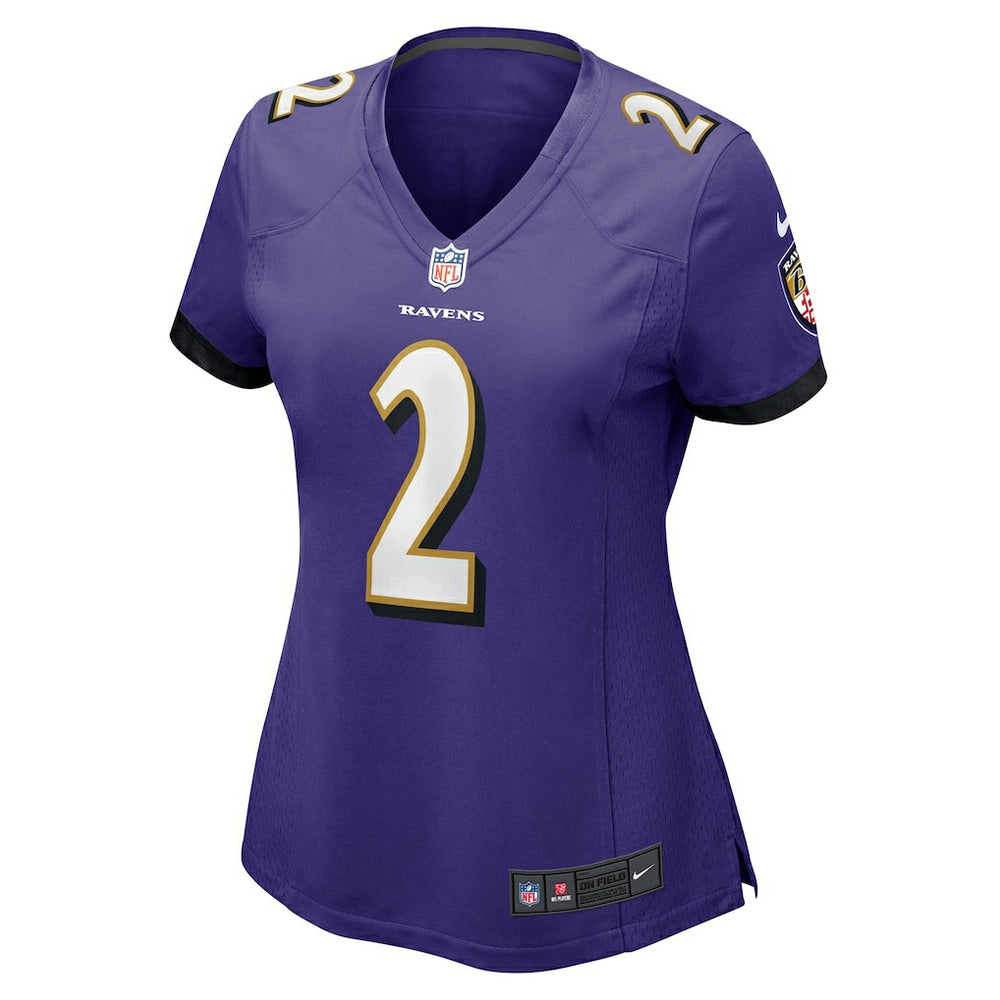 Nate Wiggins Baltimore Ravens Women's Game Jersey - Purple discount