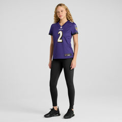 Nate Wiggins Baltimore Ravens Women's Game Jersey - Purple discount