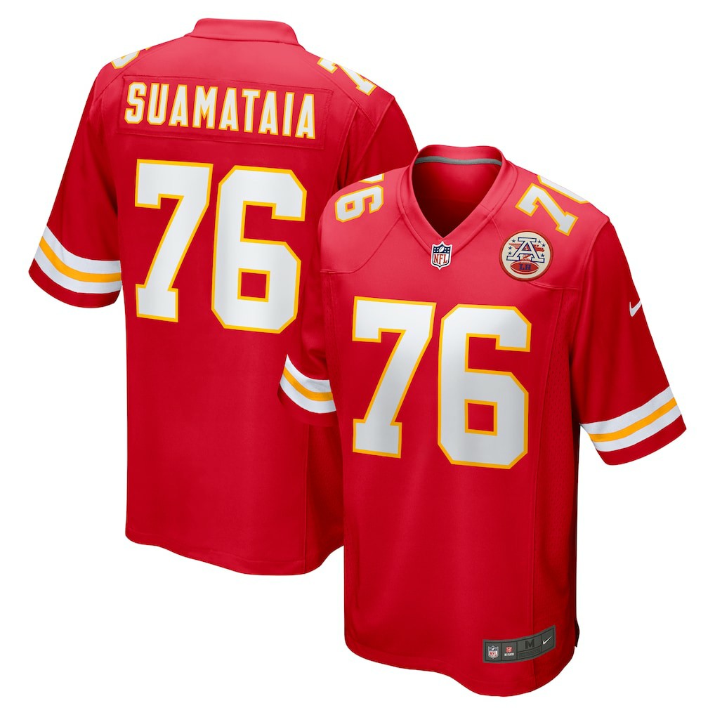 Kingsley Suamataia Kansas City Chiefs Game Jersey - Red cheap