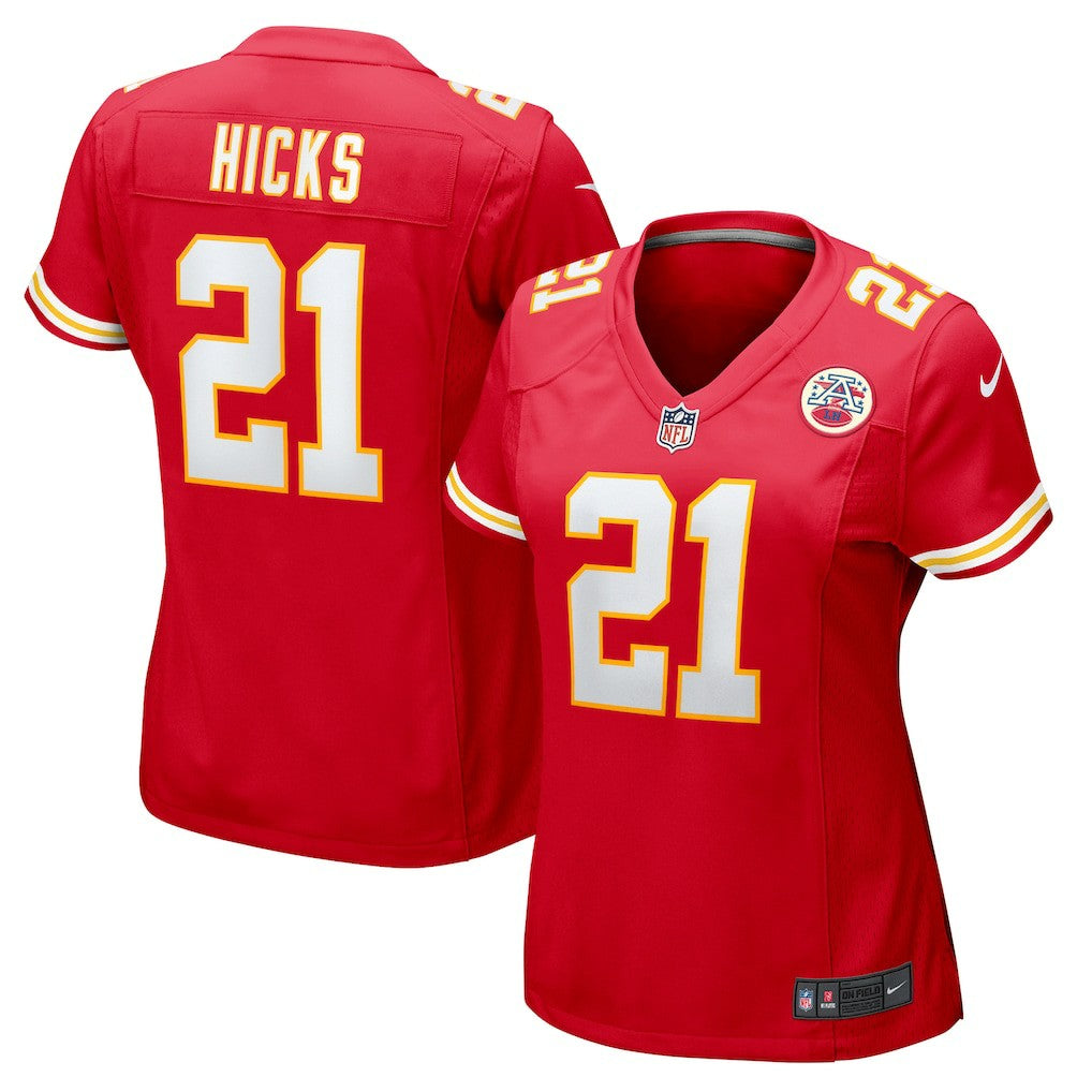 Jaden Hicks Kansas City Chiefs Women's Game Jersey - Red discount