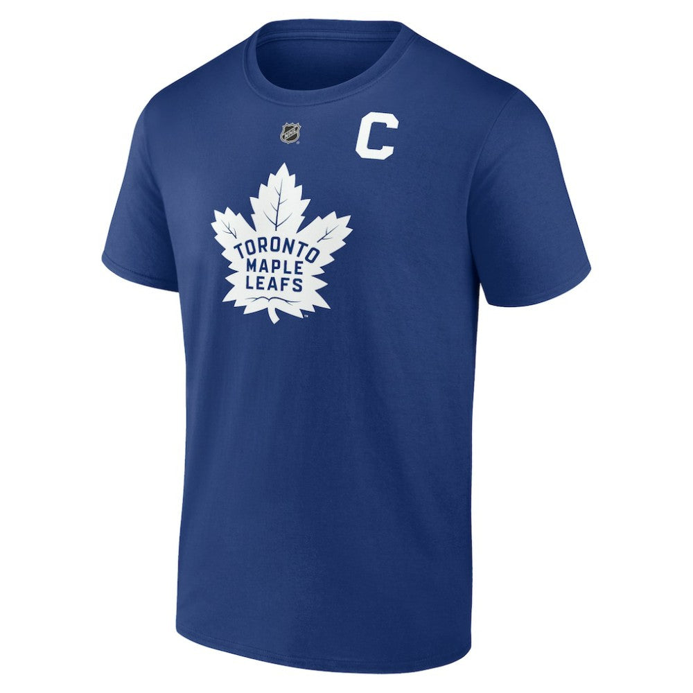 Auston Matthews Toronto Maple Leafs Fanatics Authentic Stack Name & Number T-Shirt - Blue T-shirts