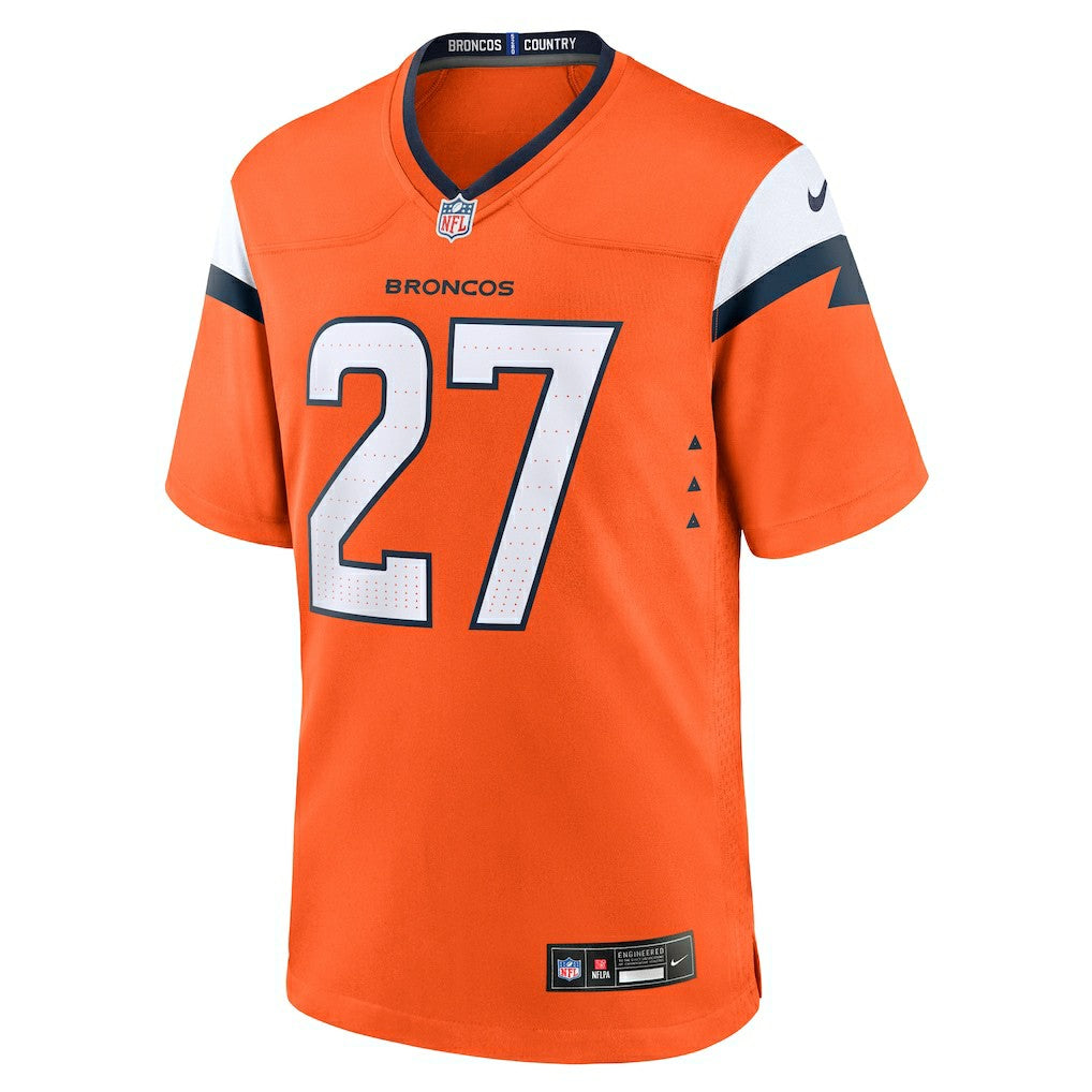 Damarri Mathis Denver Broncos Team Game Jersey - Orange on sale