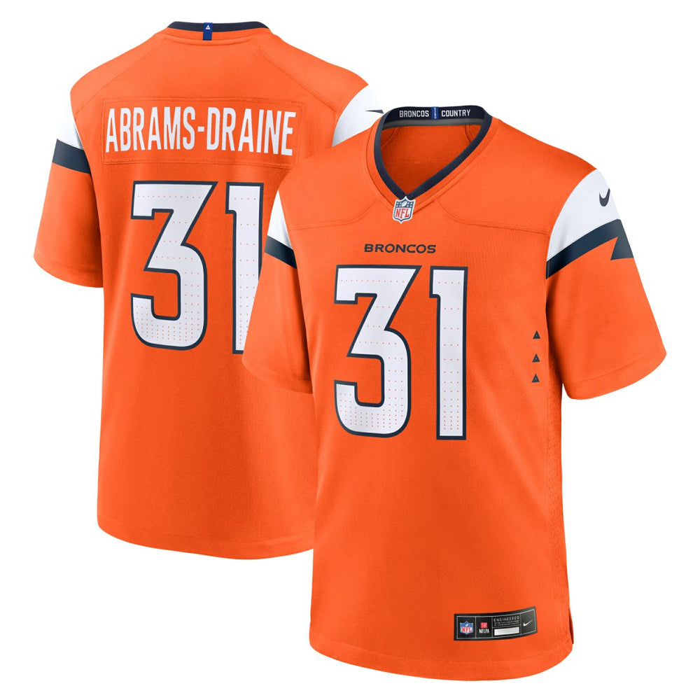 Kris Abrams-Draine Denver Broncos Team Game Jersey - Orange on sale