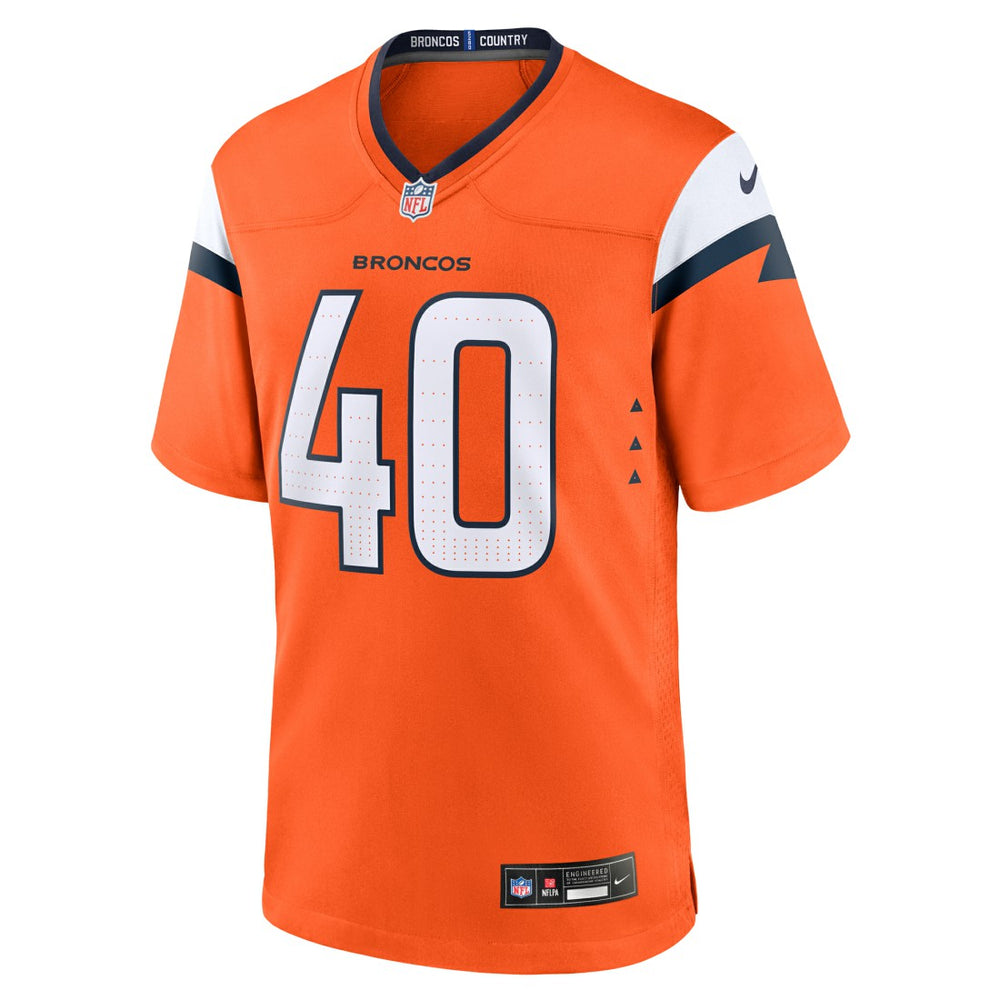 Justin Strnad Denver Broncos Team Game Jersey - Orange discount