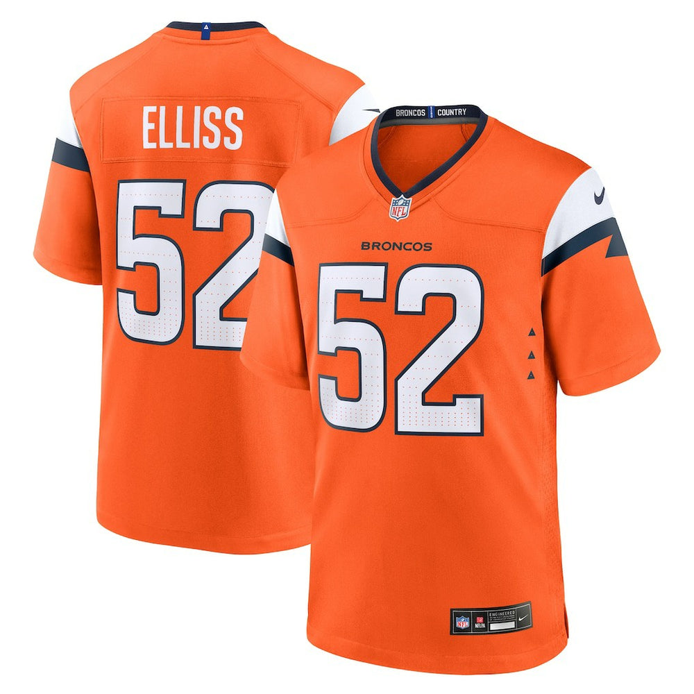Jonah Elliss Denver Broncos Team Game Jersey - Orange sale