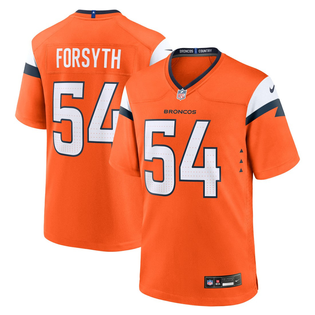 Alex Forsyth Denver Broncos Team Game Jersey - Orange sale