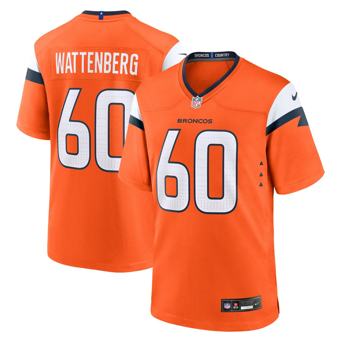 Luke Wattenberg Denver Broncos Team Game Jersey - Orange for sale