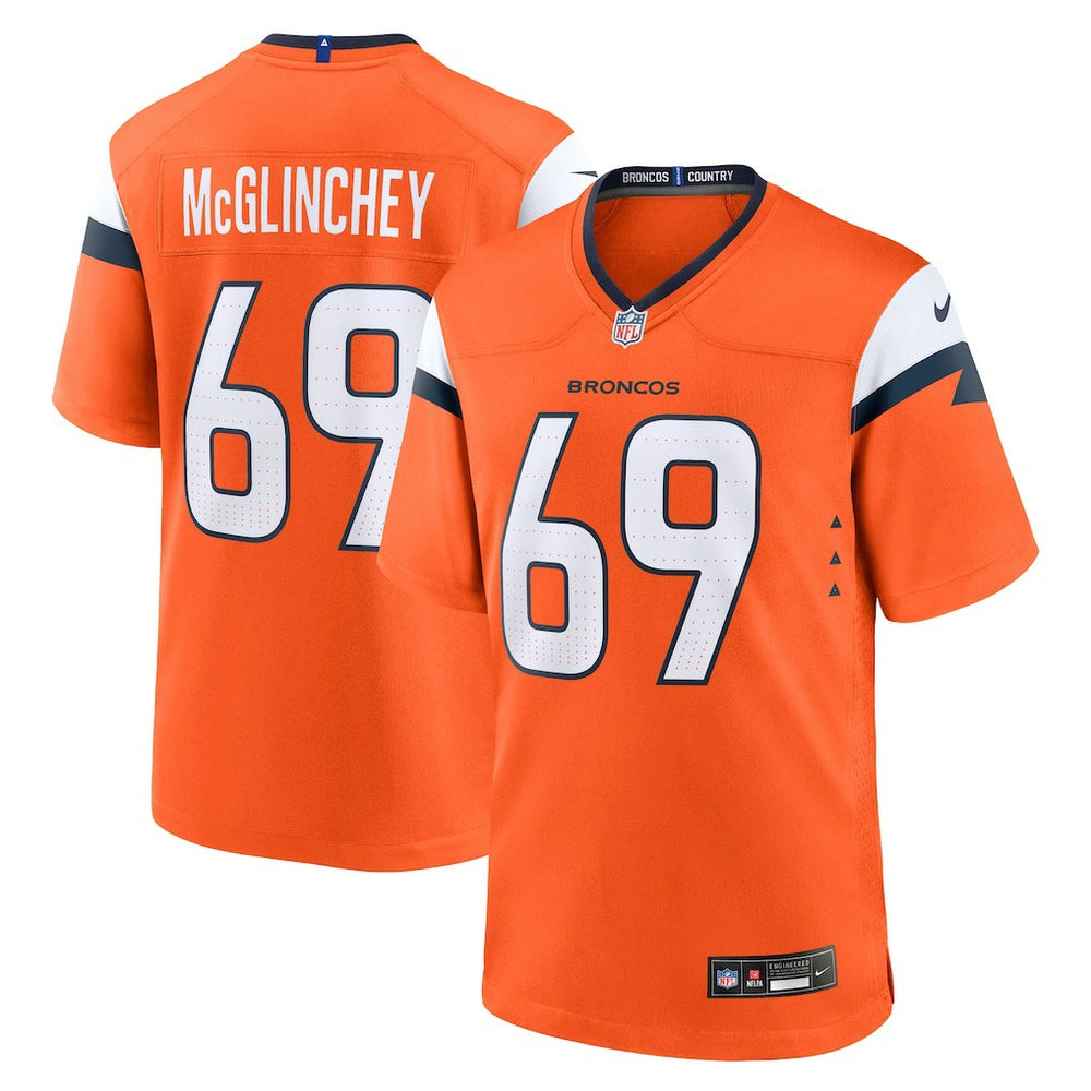 Mike McGlinchey Denver Broncos Team Game Jersey - Orange on sale
