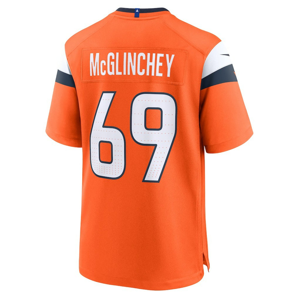 Mike McGlinchey Denver Broncos Team Game Jersey - Orange on sale