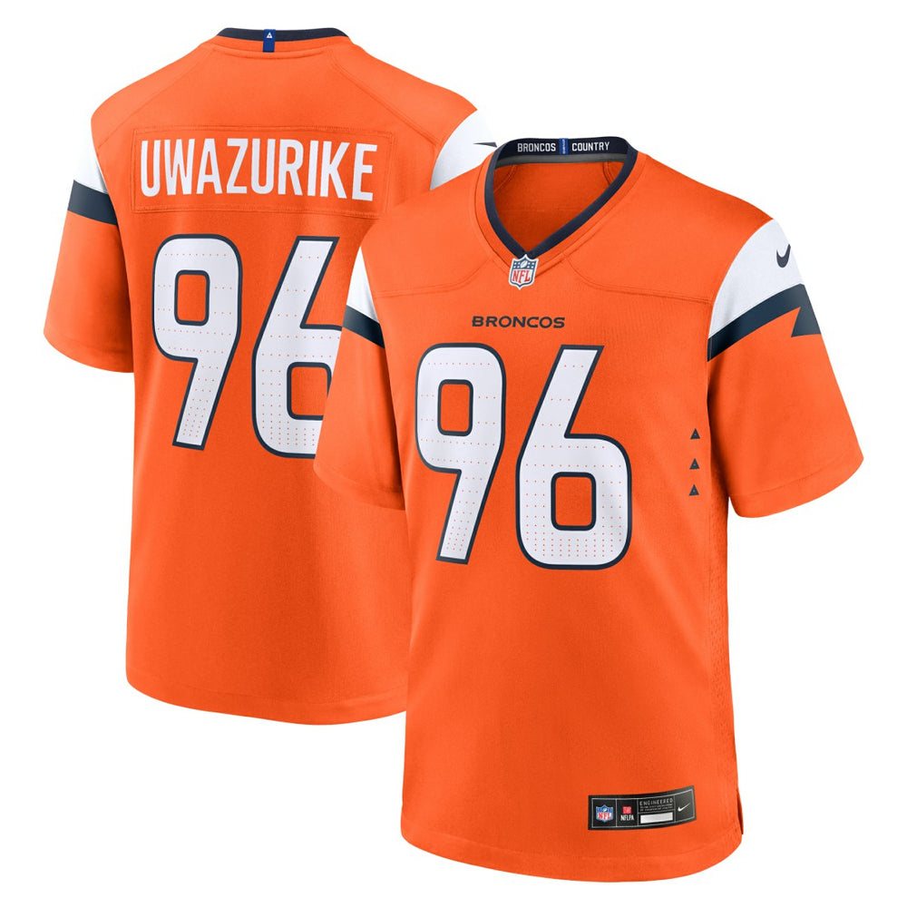 Eyioma Uwazurike Denver Broncos Team Game Jersey - Orange online