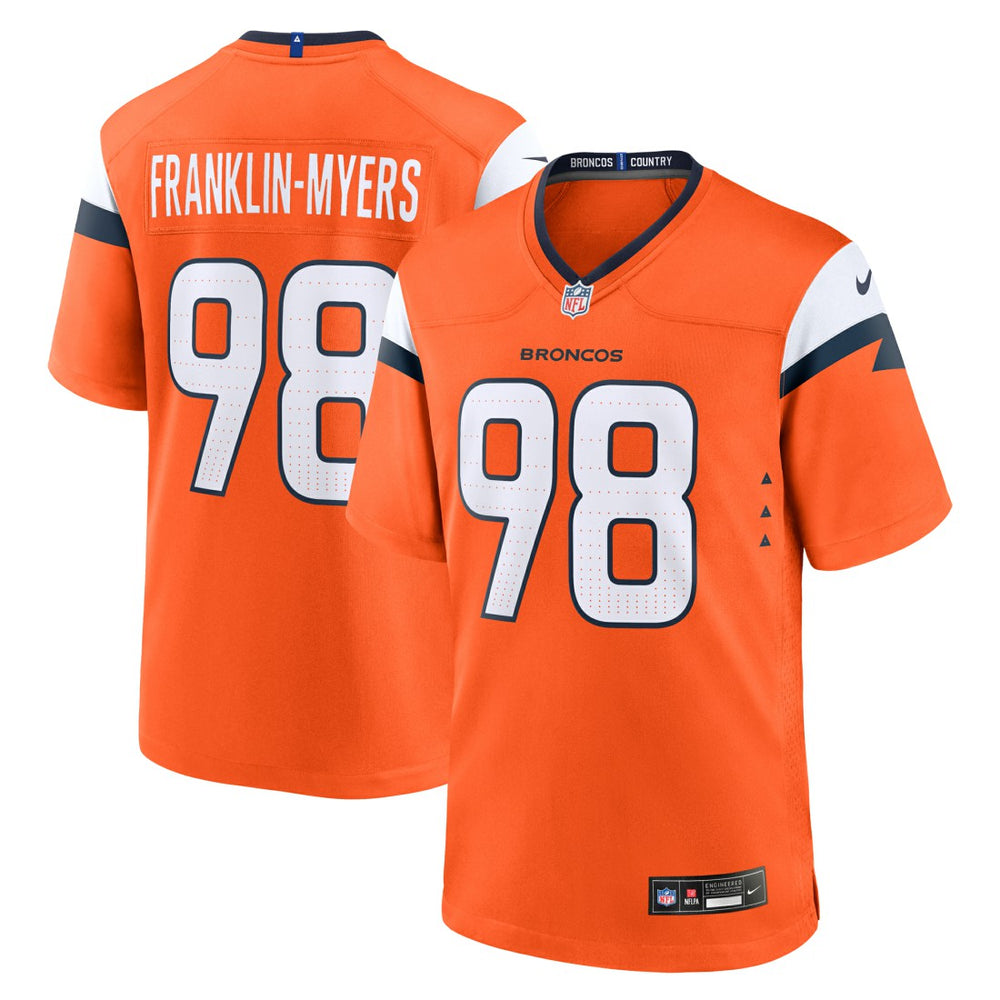 John Franklin-Myers Denver Broncos Team Game Jersey - Orange outlet